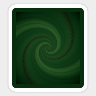 Abstract helix, swirling green funnel Sticker